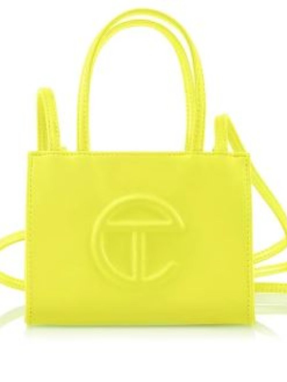 NWT TELFAR Small Highlighter Yellow Shopping Bag